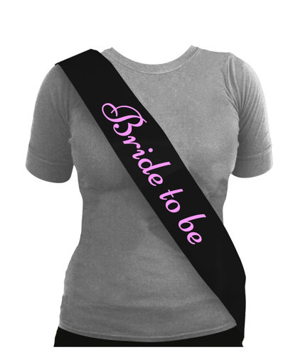 Picture of SASH BRIDE TO BE BLACK